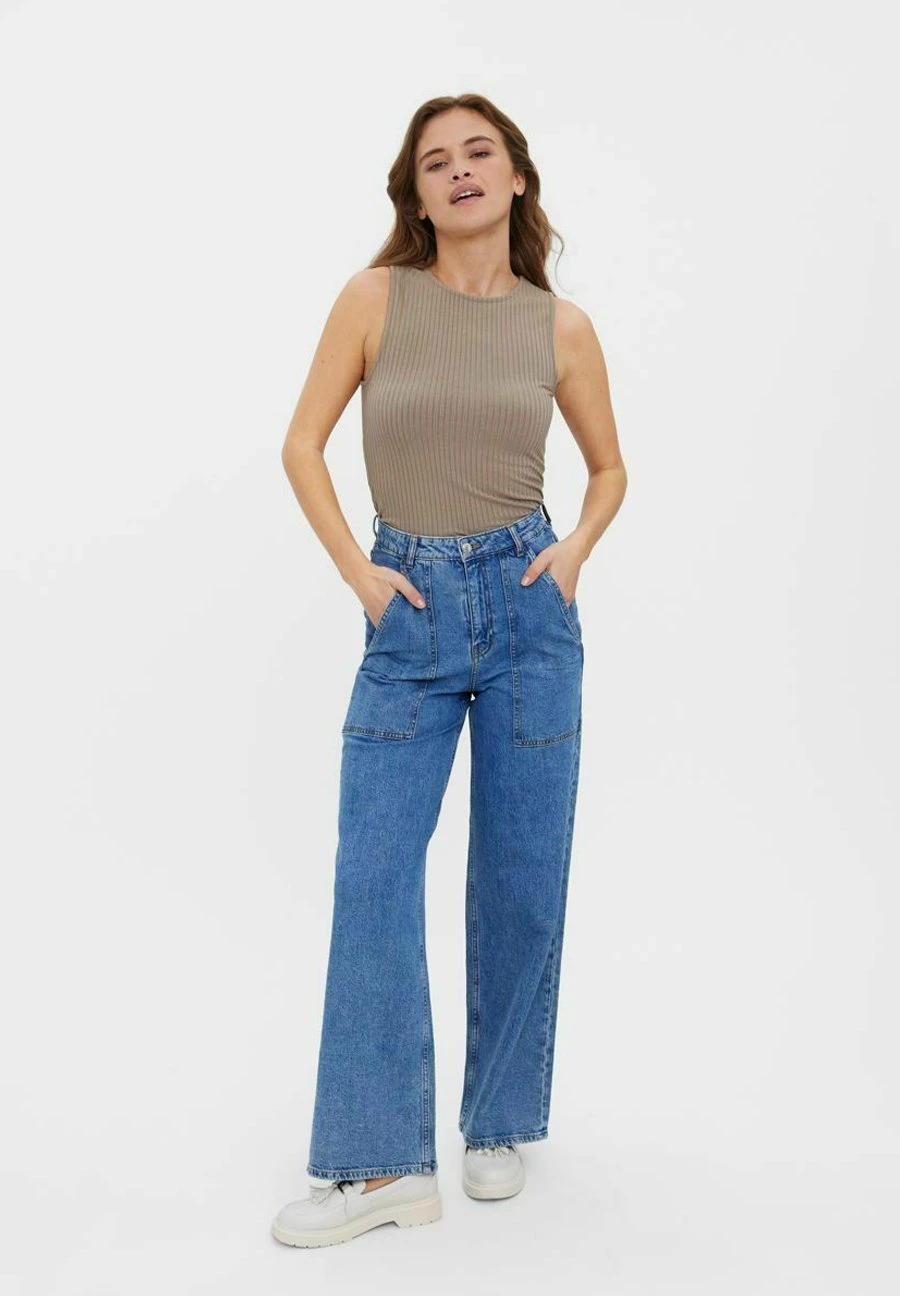 Vero Moda VMKITHY - Jeansy Dzwony - Medium Blue Denim 2 Vero Moda VMKITHY - Jeansy Dzwony - Medium Blue Denim - obrazek 2