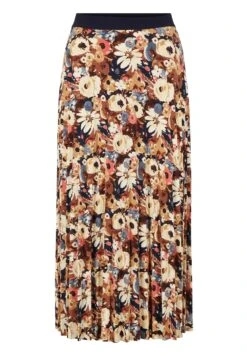 Tom Tailor Spódnica Plisowana - Beige Large Floral Design -Ulla Popken Sklep 031052c4c127428587faa9e7c4997bd6