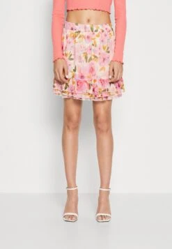 Vila VIAZURA SHORT SKIRT - Spódnica Trapezowa - Cloud Dancer