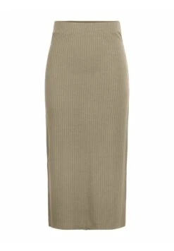 Pieces MIDIROCK - Spódnica Ołówkowa - Silver Mink