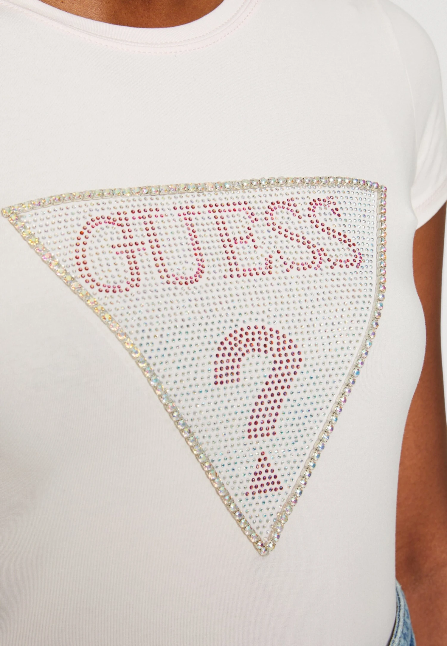 Guess TRIANGLE LOGO - T-shirt Z Nadrukiem - Low Key Pink 6 Guess TRIANGLE LOGO - T-shirt Z Nadrukiem - Low Key Pink - obrazek 6
