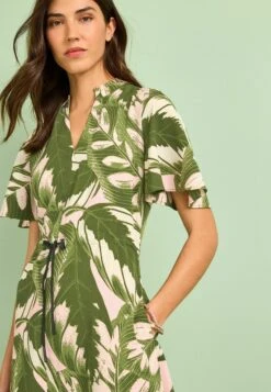 Next SLEEVE STANDARD - Sukienka Letnia - Green Palm Print -Ulla Popken Sklep 05b62cf410754917869392c2cc6fb93e