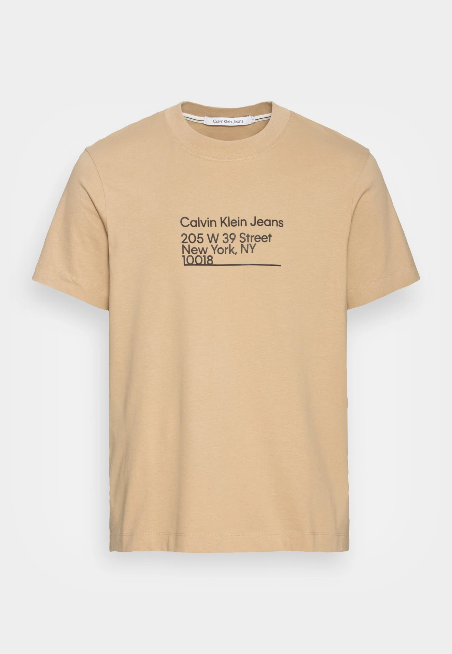 Calvin Klein Jeans ADDRESS LOGO TEE UNISEX - T-shirt Z Nadrukiem - Travertine 1 Calvin Klein Jeans ADDRESS LOGO TEE UNISEX - T-shirt Z Nadrukiem - Travertine