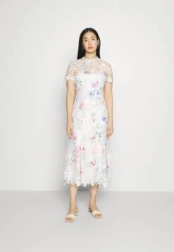 ML Monique Lhuillier JASMINE MIDI DRESS - Sukienka Koktajlowa - Watercolor Bouquet