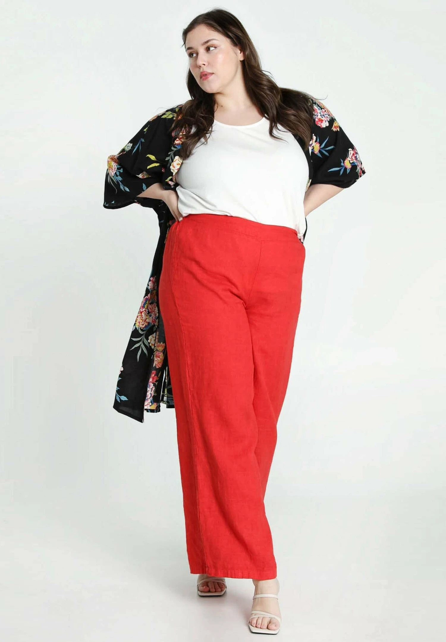 UNI - Spodnie Materiałowe - Red 2 UNI - Spodnie Materiałowe - Red - obrazek 2