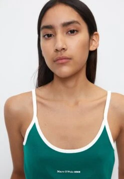 Marc O'Polo DENIM SPAGHETTITRÄGER MIT STRUKTUR AUS ORGANIC C - Bluzka - Green -Ulla Popken Sklep 0aff799d73b044bf8800ce25a325e2fa