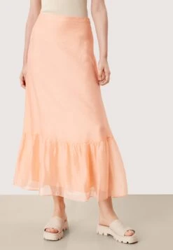 S.Oliver BLACK LABEL MET RUCHES AAN DE ZOOM - Długa Spódnica - Peach