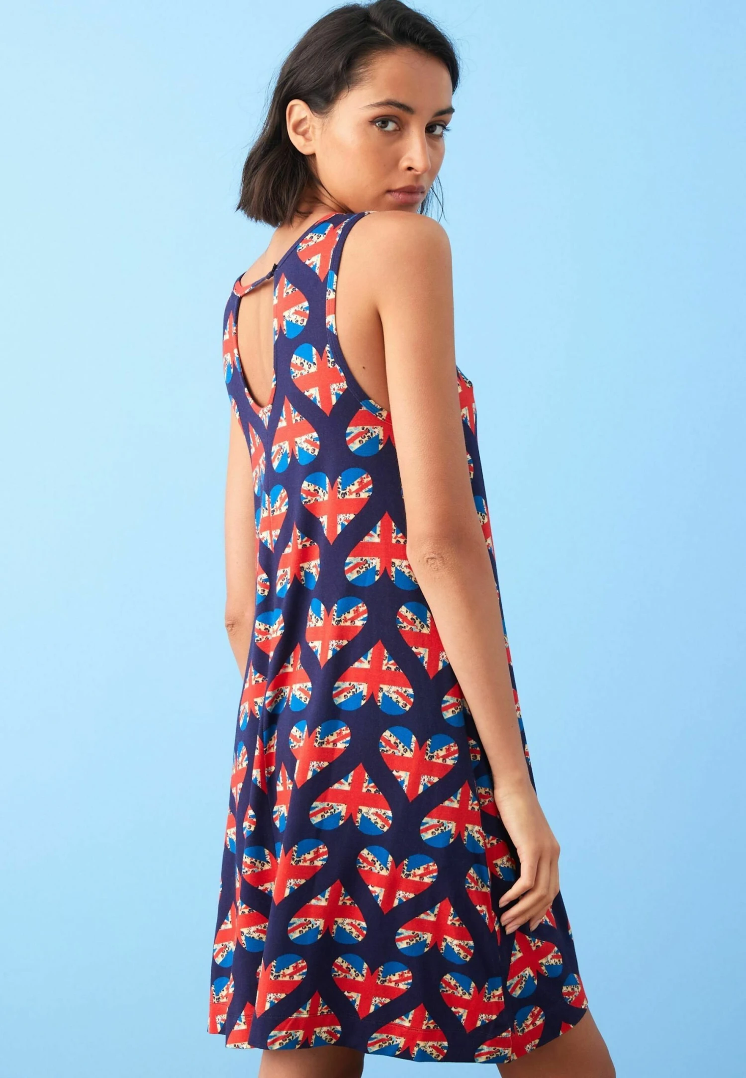 Next SLEEVELESS SWING CORONATION SUMMER STANDARD - Sukienka Letnia - Navy Blue Union Jack Heart 2 Next SLEEVELESS SWING CORONATION SUMMER STANDARD - Sukienka Letnia - Navy Blue Union Jack Heart - obrazek 2