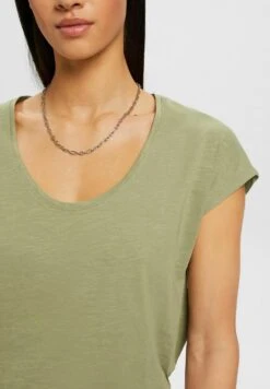 Edc By Esprit MIT U BOOTAUSSCHNITT - T-shirt Basic - Light Khaki -Ulla Popken Sklep 0f2551d5df474f399446c58e763bcbe1