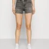 ONLY ONLBLUSH MID RAW - Szorty Jeansowe - Medium Grey Denim