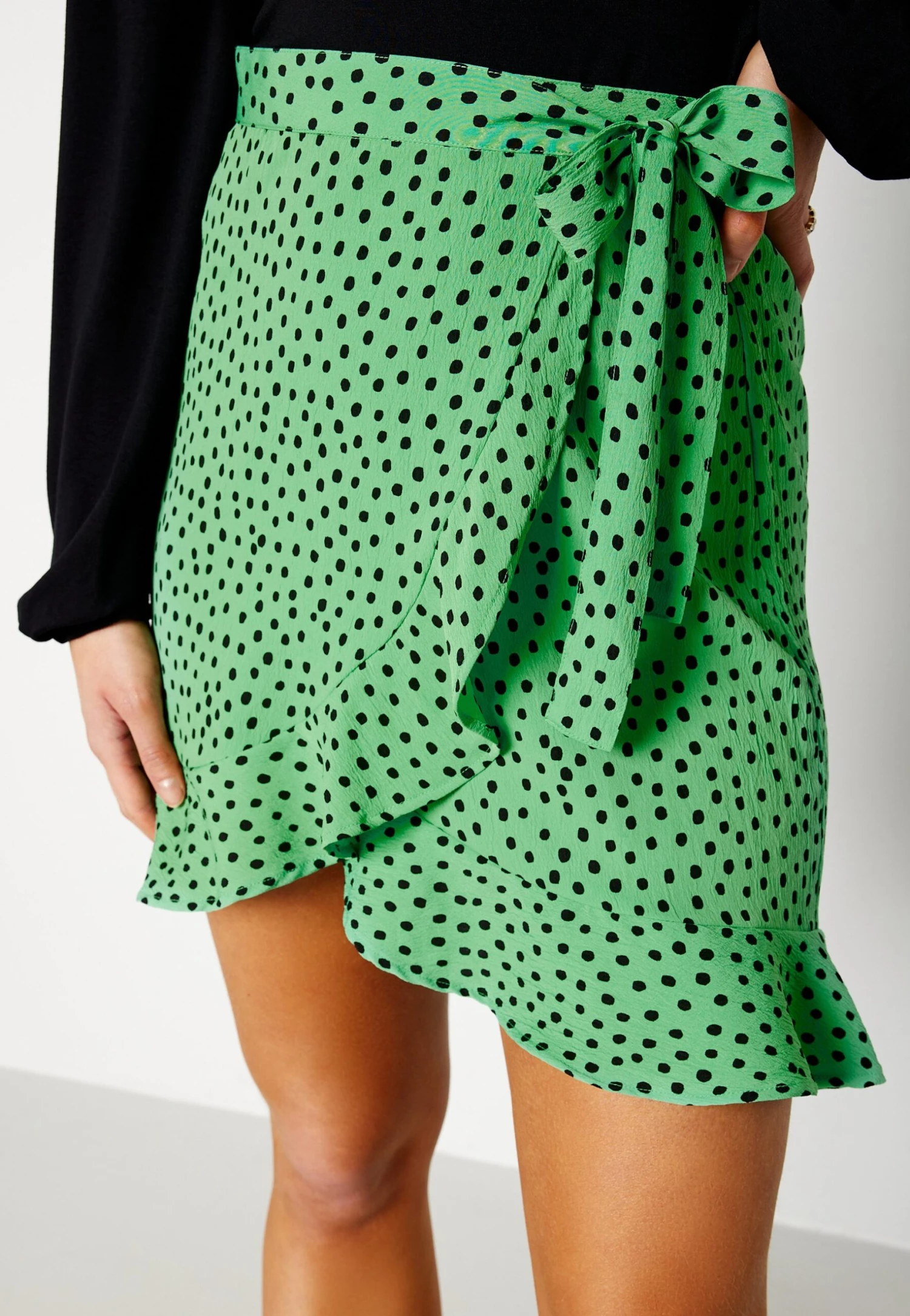 IDA - Spódnica Trapezowa - Dark Green 4 IDA - Spódnica Trapezowa - Dark Green - obrazek 4