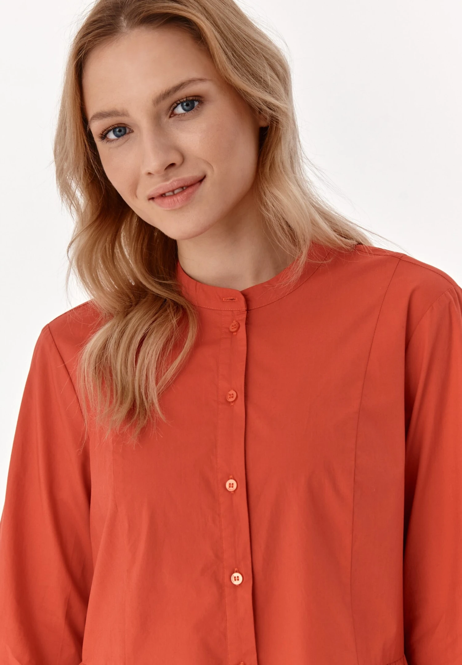 LANOLA - Sukienka Koszulowa - Coral 4 LANOLA - Sukienka Koszulowa - Coral - obrazek 4