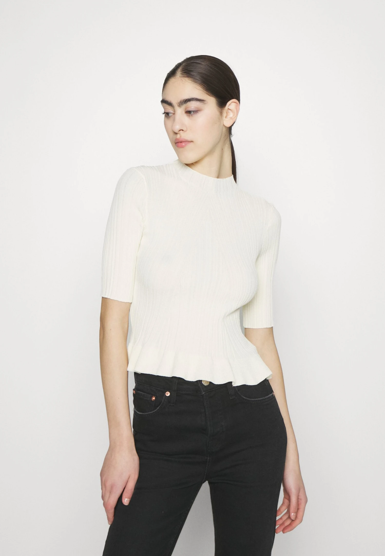 Maje MODY - T-shirt Z Nadrukiem - Ecru 3 Maje MODY - T-shirt Z Nadrukiem - Ecru - obrazek 3