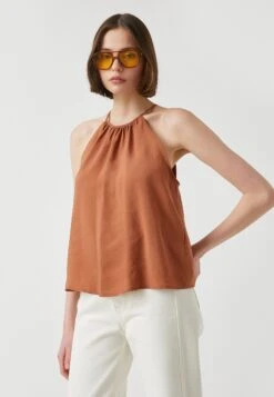 Koton HALTER NECK - Top - Coffee