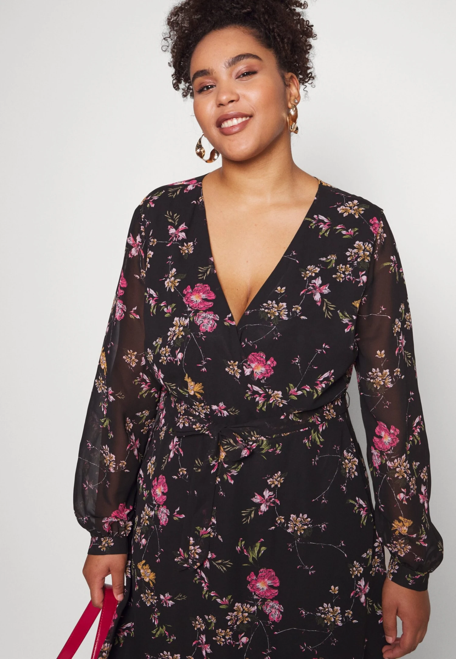 Sukienka Letnia - Black/pink 4 Sukienka Letnia - Black/pink - obrazek 4