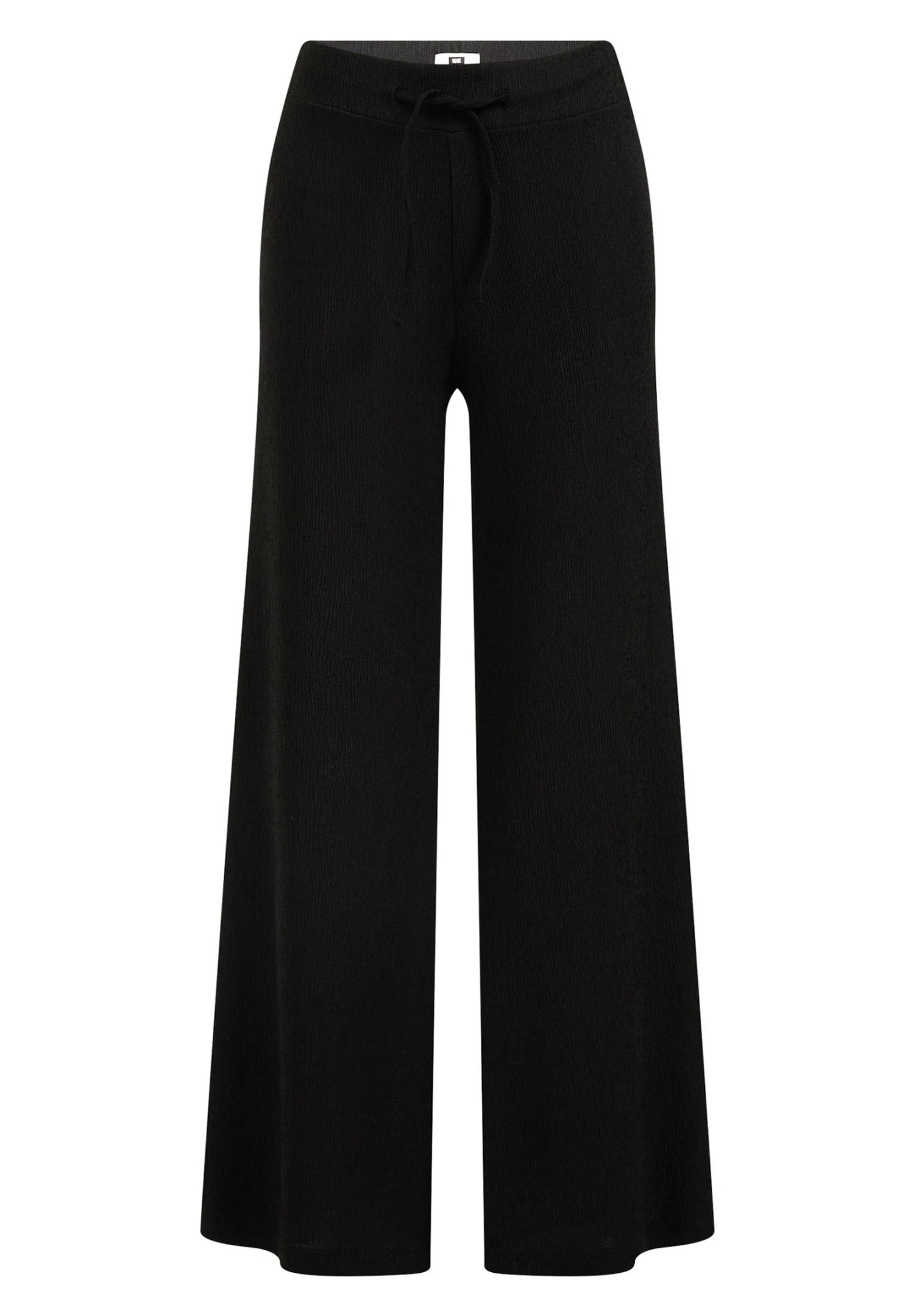 WE FASHION WIDE LEG MET STRUCTUUR - Spodnie Materiałowe - Black 5 WE FASHION WIDE LEG MET STRUCTUUR - Spodnie Materiałowe - Black - obrazek 5