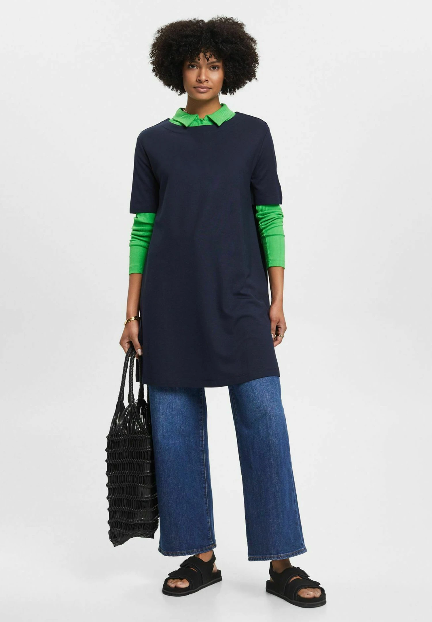 ESPRIT Sukienka Z Dżerseju - Navy 4 ESPRIT Sukienka Z Dżerseju - Navy - obrazek 4