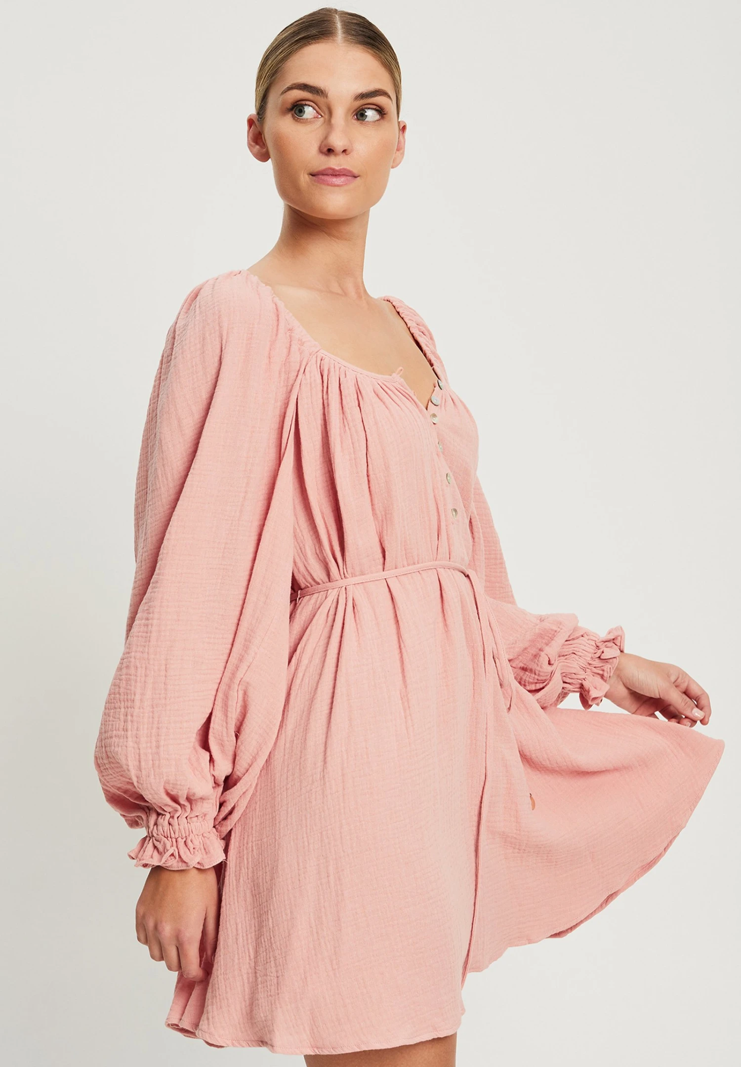 KASEY MINI - Sukienka Letnia - Pink 5 KASEY MINI - Sukienka Letnia - Pink - obrazek 5