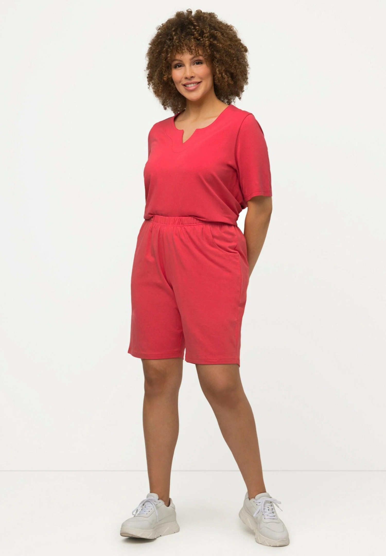 Ulla Popken Spodnie Treningowe - Raspberry 2 Ulla Popken Spodnie Treningowe - Raspberry - obrazek 2