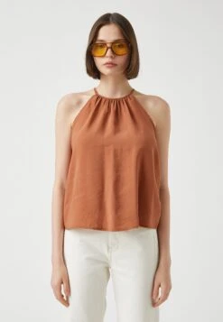 Koton HALTER NECK - Top - Coffee -Ulla Popken Sklep 1f6a9f7381bb494ab1a95e3c282bb6ea