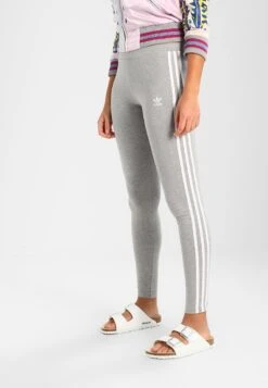 Adidas Originals ADICOLOR 3 STRIPES TIGHTS - Legginsy - Medium Grey Heather