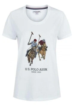 U.S. Polo Assn. BETT - T-shirt Z Nadrukiem - White -Ulla Popken Sklep 20c22f20fc2f4273a794b93c8ce60c51