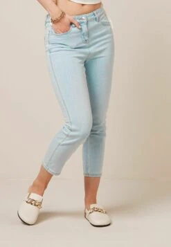 Next CROPPED - Jeansy Slim Fit - Bleach Blue