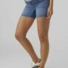 MAMALICIOUS - Szorty Jeansowe - Medium Blue Denim