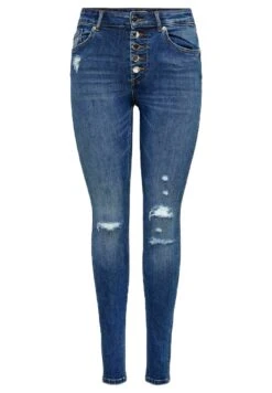 ONLY Jeansy Skinny Fit - Medium Blue Denim