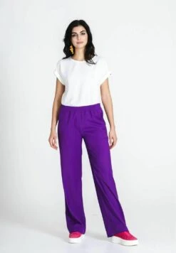 WIDE - Spodnie Materiałowe - Purple
