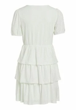 Vila GESTUFTES - Sukienka Letnia - Cloud Dancer -Ulla Popken Sklep 29d18a5ddd734fec98cb070d702d621e