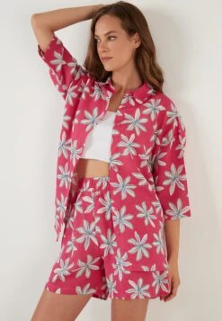 LELA TWO PIECE SET - REGULAR FIT - Szorty - Fuchsia -Ulla Popken Sklep 2b9423be0a904fa48e74028bc3bc406e