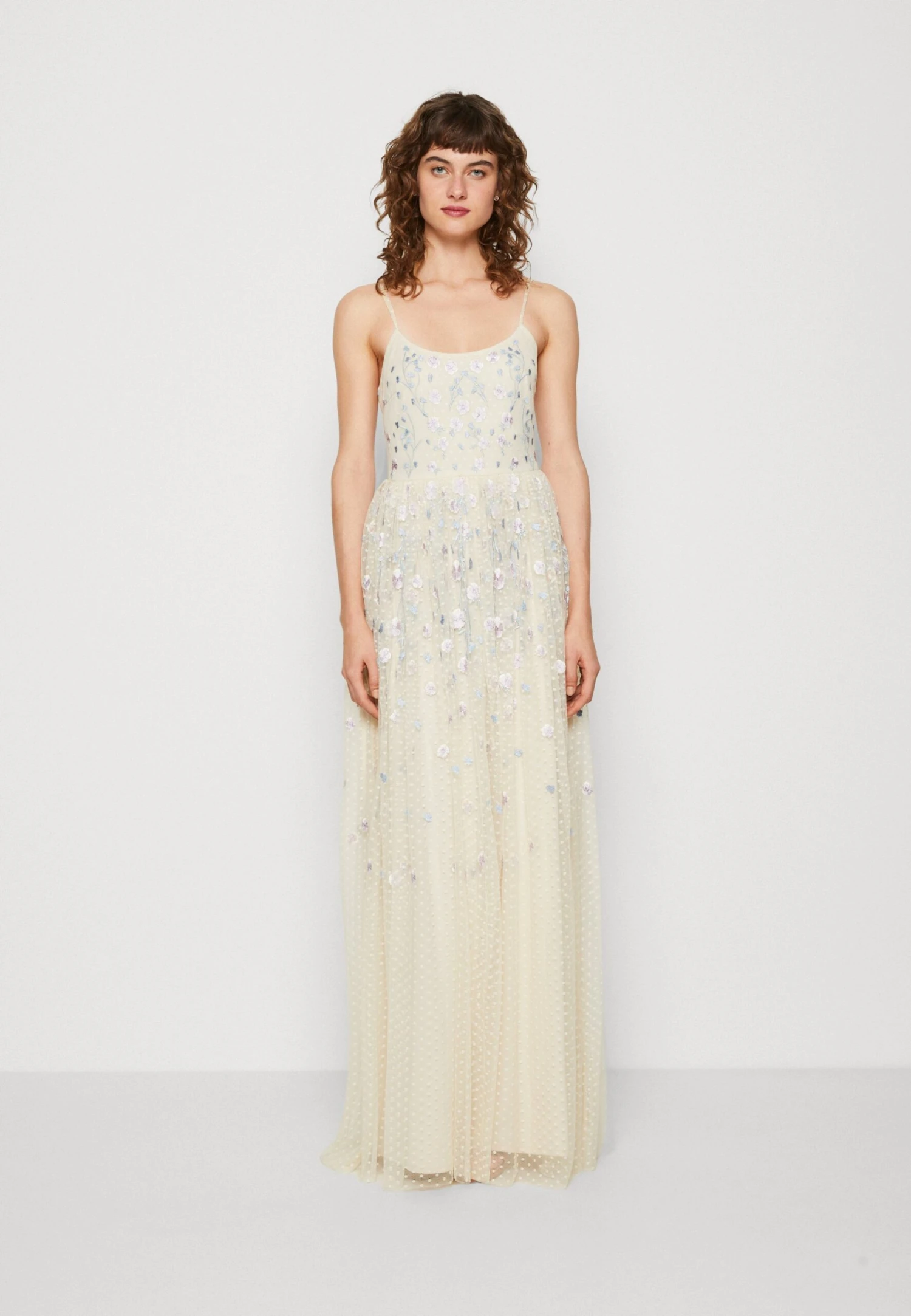 DELICATE FLORAL EMBROIDERED - Suknia Balowa - Ecru 1 DELICATE FLORAL EMBROIDERED - Suknia Balowa - Ecru