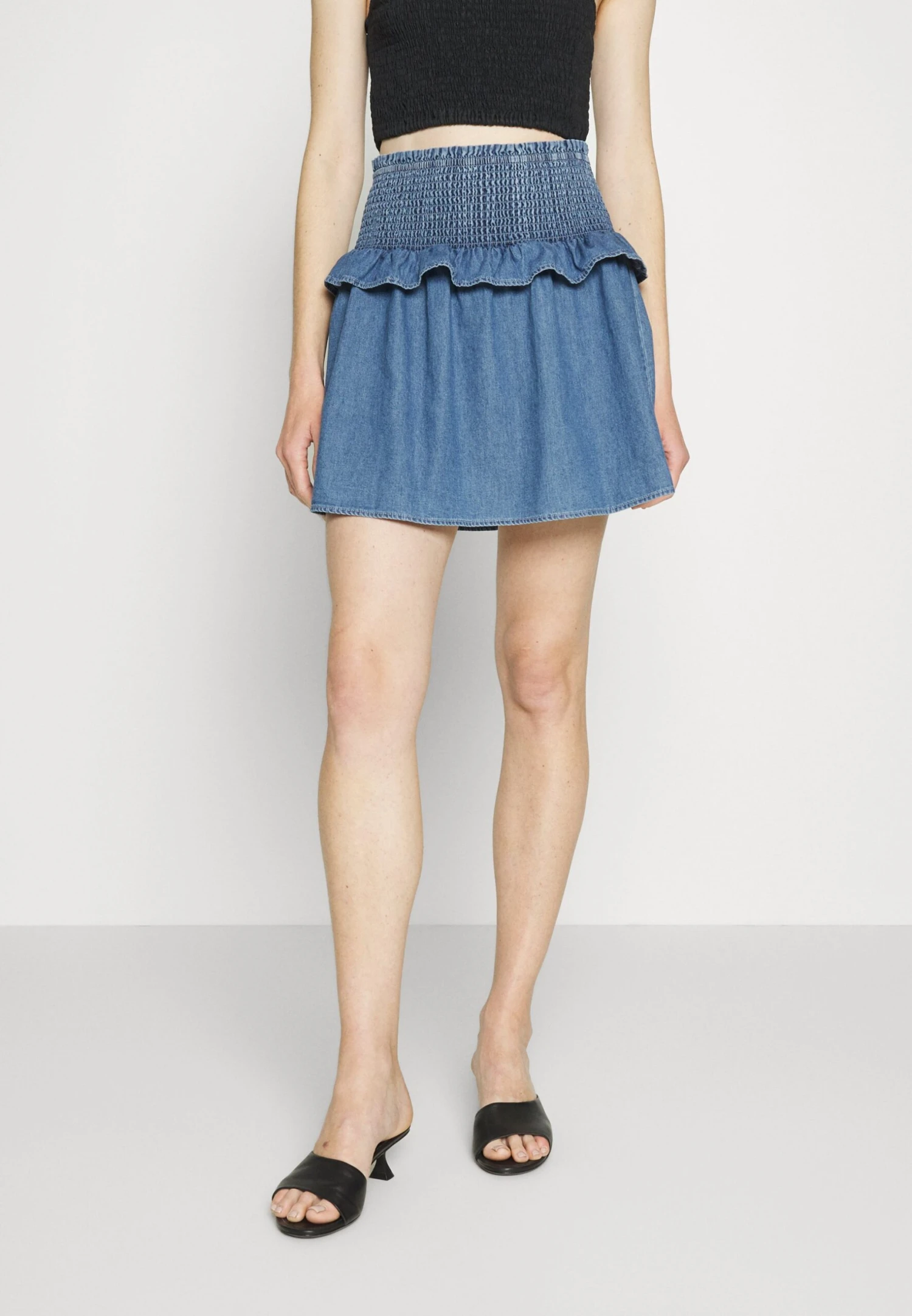 DKNY PULL ON WRAP - Spódnica Trapezowa - Sea Spray Wash 1 DKNY PULL ON WRAP - Spódnica Trapezowa - Sea Spray Wash