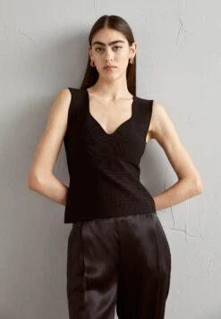 HERVE LEGER ICON SWEETHEART - Top - Black