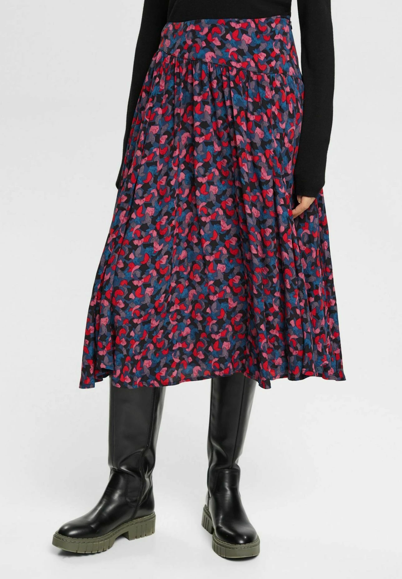 ESPRIT GERAFFTER MIT PRINT - Spódnica Plisowana - Pink 1 ESPRIT GERAFFTER MIT PRINT - Spódnica Plisowana - Pink