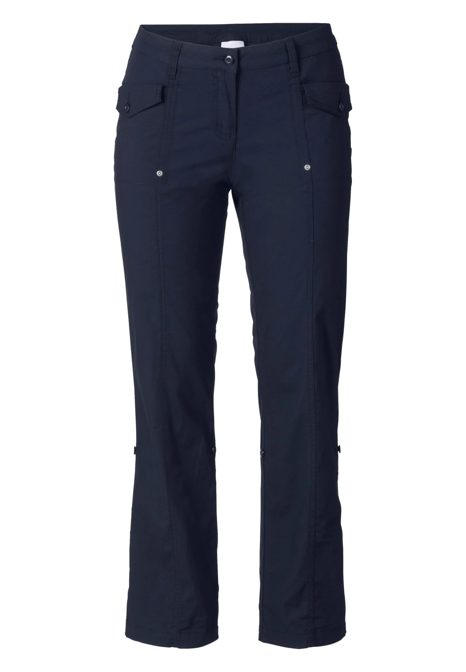 Sheego Spodnie Materiałowe - Marine 1 Sheego Spodnie Materiałowe - Marine