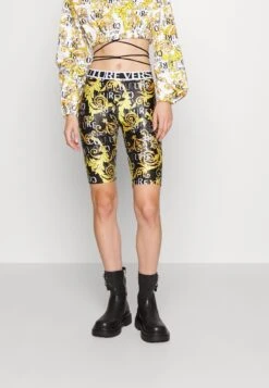 Versace Jeans Couture PRINT LOGO COUTURE - Szorty - Black/gold
