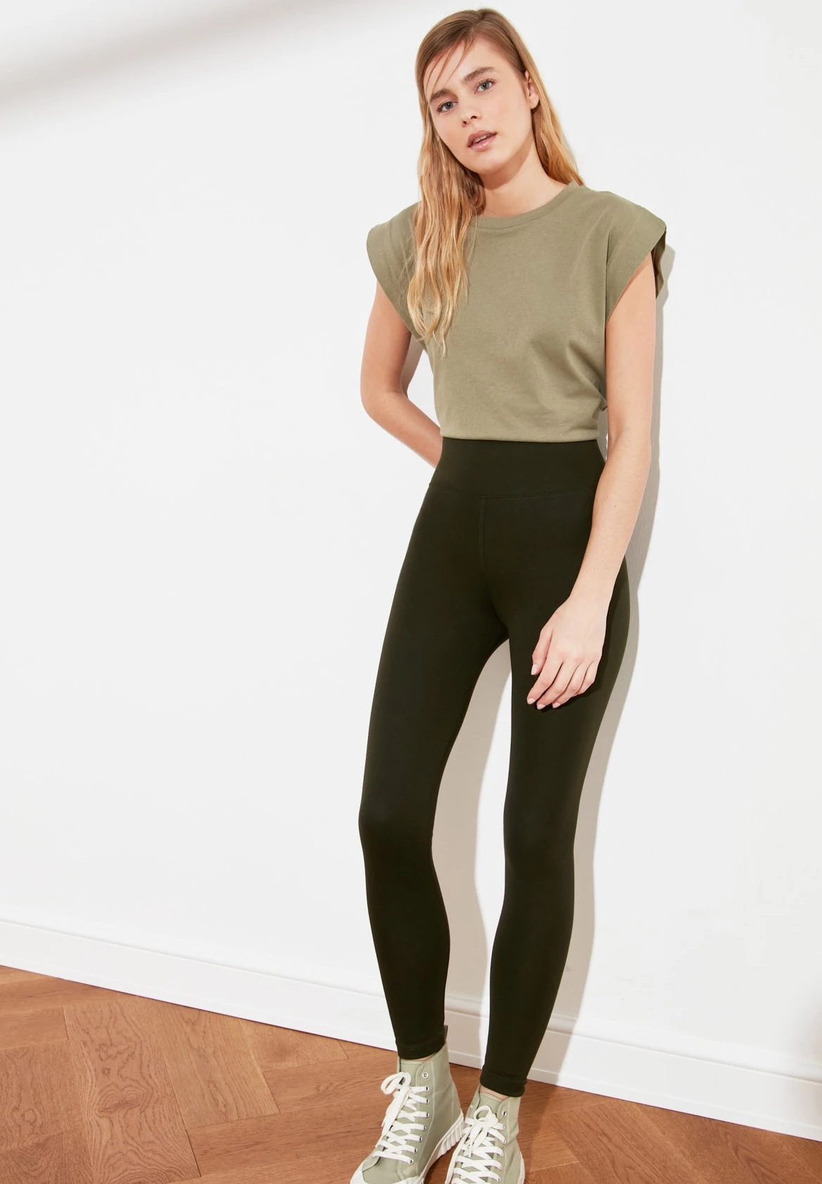 Trendyol Legginsy - Green 3 Trendyol Legginsy - Green - obrazek 3