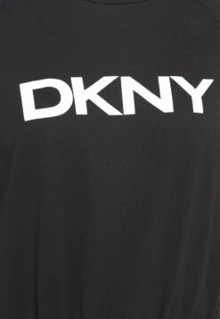 DKNY LOGO DRAWSTRING - Sukienka Z Dżerseju - Black -Ulla Popken Sklep 3edc8d47fa77401f892235a8bfcade53