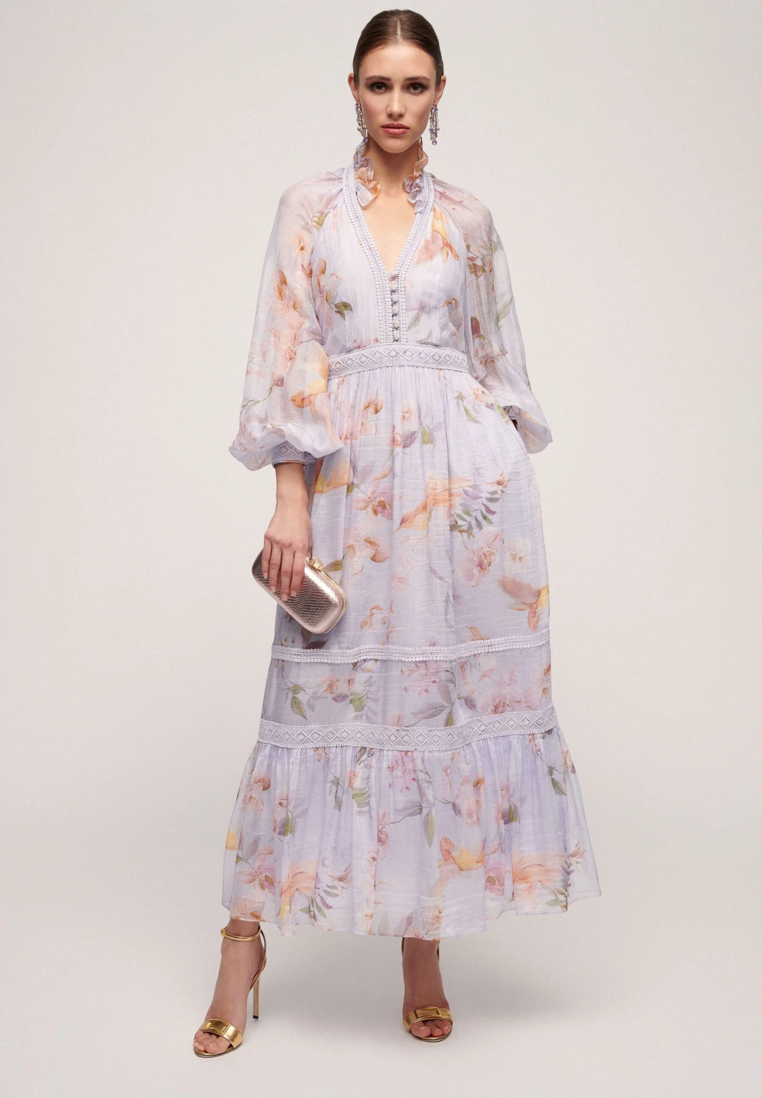 LUISA SPAGNOLI PALIO - Długa Sukienka - Toni Lilla 2 LUISA SPAGNOLI PALIO - Długa Sukienka - Toni Lilla - obrazek 2