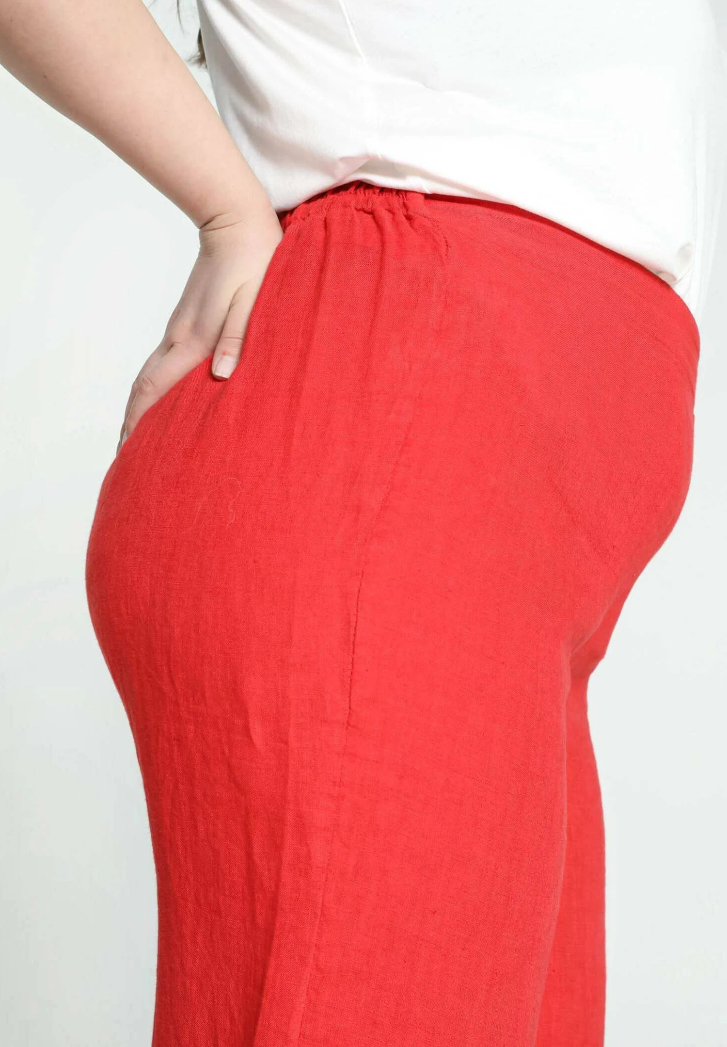 UNI - Spodnie Materiałowe - Red 4 UNI - Spodnie Materiałowe - Red - obrazek 4