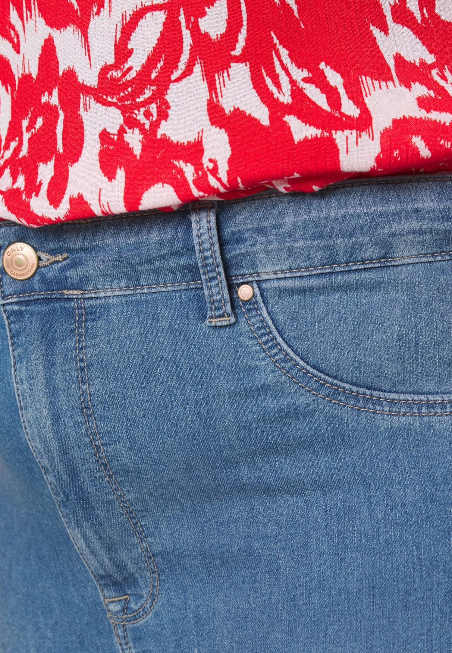 ONLY CARMAKOMA CARKILA-HIRIS HW SK DNM PIMBOX - Jeansy Skinny Fit - Light Blue Denim 5 ONLY CARMAKOMA CARKILA-HIRIS HW SK DNM PIMBOX - Jeansy Skinny Fit - Light Blue Denim - obrazek 5