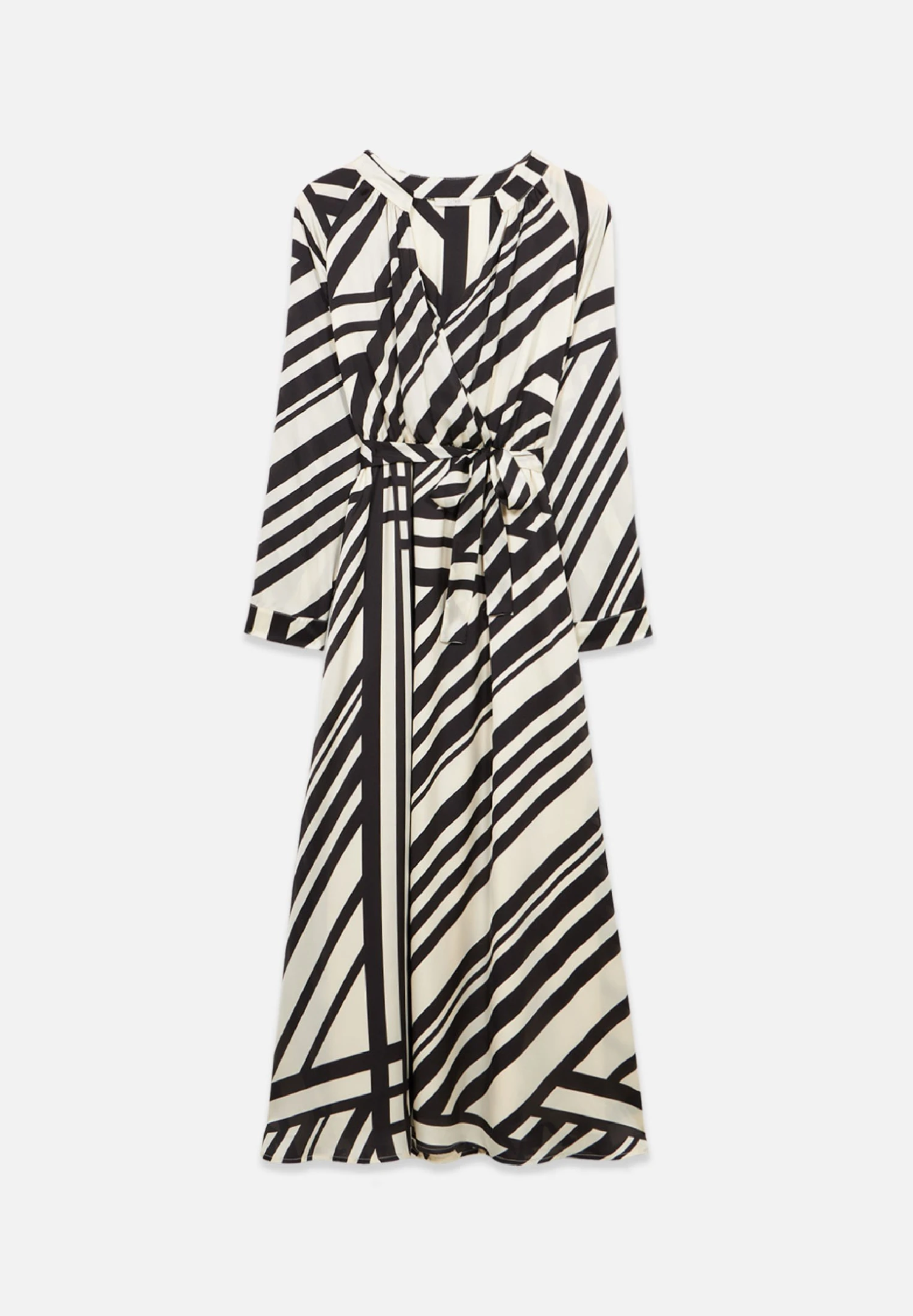 LONG WITH GEOMETRIC PATTERN - Długa Sukienka - Nero 4 LONG WITH GEOMETRIC PATTERN - Długa Sukienka - Nero - obrazek 4