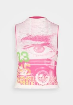 Jaded London HIGH NECK TANK RETRO NEWSPAPER COLLAGE PRINT - Top - Pink -Ulla Popken Sklep 4eb867c5b4974692ab9607bf4d7ac9de