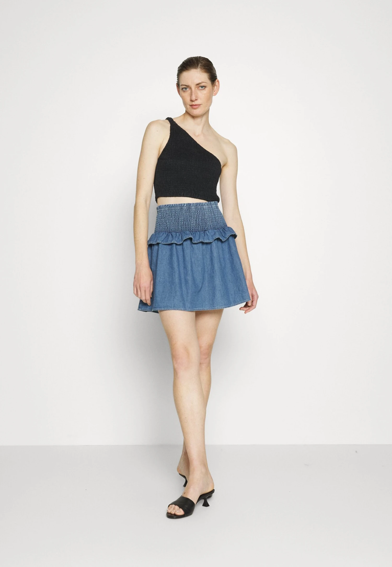 DKNY PULL ON WRAP - Spódnica Trapezowa - Sea Spray Wash 2 DKNY PULL ON WRAP - Spódnica Trapezowa - Sea Spray Wash - obrazek 2