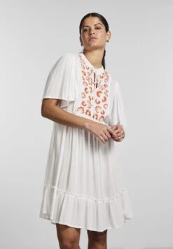 Pieces PCKERSTEY - Sukienka Letnia - Cloud Dancer