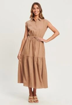 MARLE - Sukienka Koszulowa - Chocolate