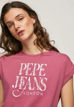 Pepe Jeans LINDA - T-shirt Z Nadrukiem - Dark Blush 7 Pepe Jeans LINDA - T-shirt Z Nadrukiem - Dark Blush -Ulla Popken Sklep 52a7494aa3524127bfdf7686a1a67b8e