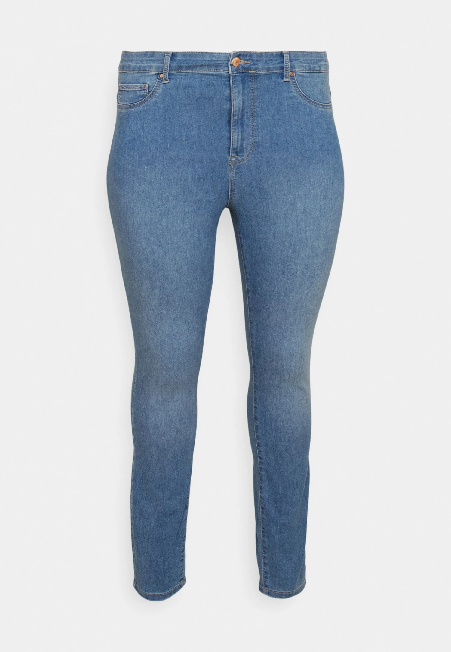 ONLY CARMAKOMA CARKILA-HIRIS HW SK DNM PIMBOX - Jeansy Skinny Fit - Light Blue Denim 4 ONLY CARMAKOMA CARKILA-HIRIS HW SK DNM PIMBOX - Jeansy Skinny Fit - Light Blue Denim - obrazek 4